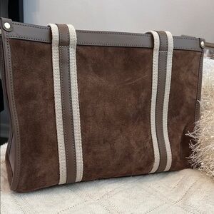 Divina Firenze Alessia Genuine Leather Suede Handbag Crossbody Made In Italy NEW